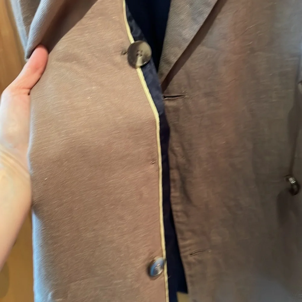 Limited Edition Cotton and Linen oversized sleaveless blazer/mini dress - Picture 9 of 12